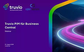 Webinarankündigung für Truvio PIM für Business Central am 25. August 2026 um 14:00 Uhr