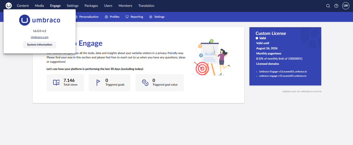 Neues Umbraco 16 Backoffice
